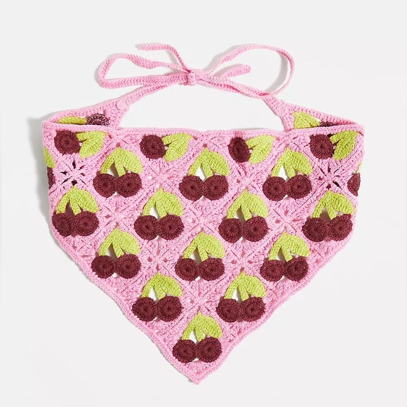 Urban Outfitters Cherry Knit Headscarf - Picture 6 of 12